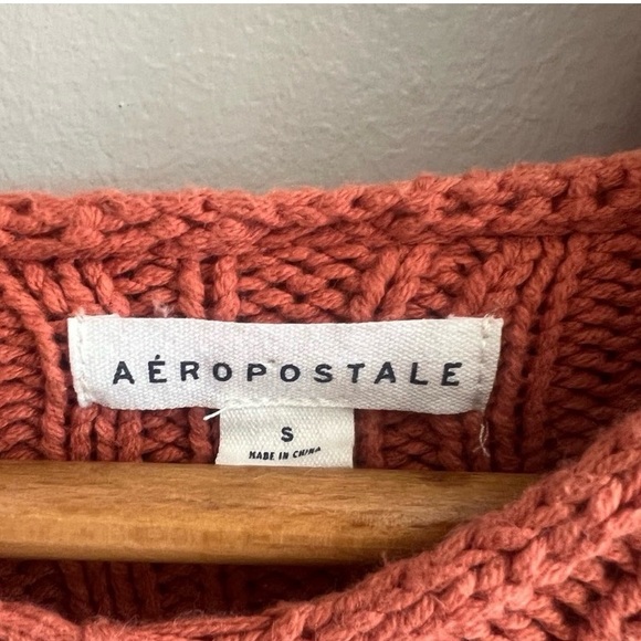 Aeropostale Women's V-Neck Sweater - Orange - Picture 4 of 4